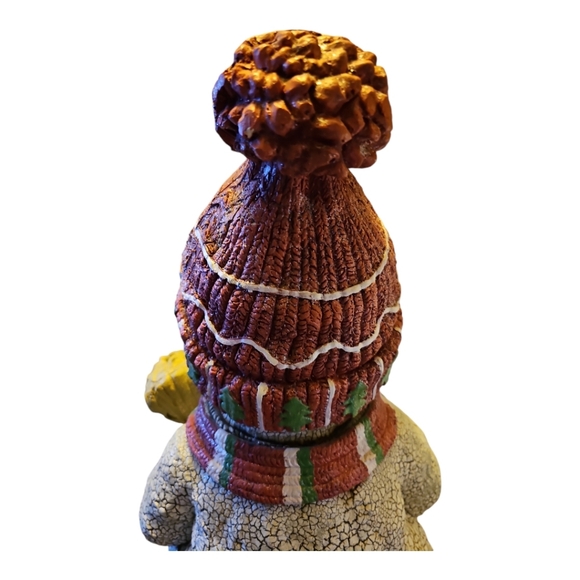 Vintage Handmade Papier MacheFestive Snowman Christmas Table Holiday Decor - Picture 7 of 7